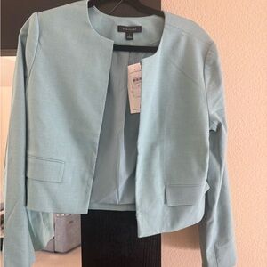 Ann Taylor Light Blue Cropped Blazer